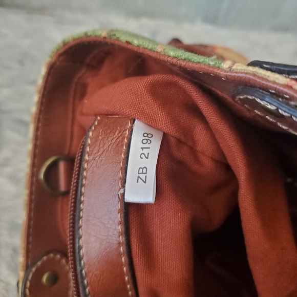 Fossil Canvas And Leather Tropical Handbag - Picture 9 of 16